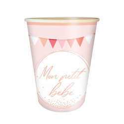 6 GOBELETS 25cl BABY SHOWER...