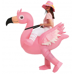 FLAMANT ROSE PORTEUR GONFLABLE