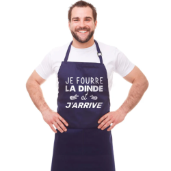 TABLIER BLEU JE FOURRE LA...