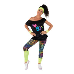 SET 80'S 4 PIECES JAUNE...