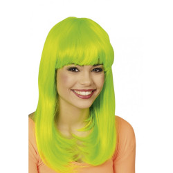 PERRUQUE LONGUE FLUO VERT