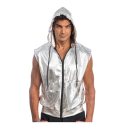 VESTE SANS MANCHE A CAPUCHE...