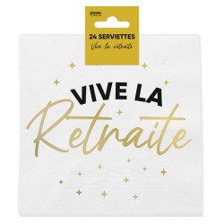 24 SERVIETTES 33x33cm OR...