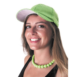 CASQUETTE A SEQUINS FLUO VERT