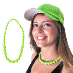 COLLIER DE PERLES 23cm FLUO...