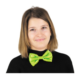 NOEUD PAPILLON SEQUINS FLUO...
