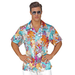 CHEMISE HAWAI TURQUOISE HOM.M