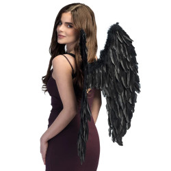 AILES ANGE 87X72cm NOIRES