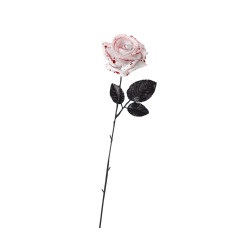ROSE BLANCHE 42cm ENSANGLANTEE