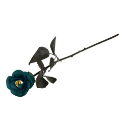 ROSE AVEC OEIL 42cm BLEUE