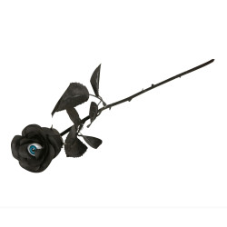 ROSE AVEC OEIL 42cm NOIR