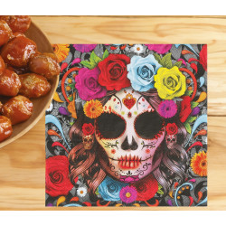 20 SERVIETTES 16x16cm DOTD...