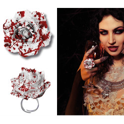 BAGUE FLEUR BLANCHE...