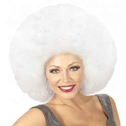 PERRUQUE AFRO BLANCHE...