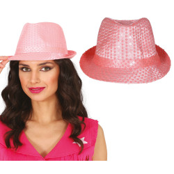 CHAPEAU FUNKY SEQUINS LILAS