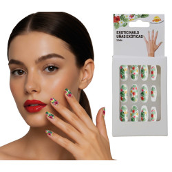 12 ONGLES EXOTIQUES AVEC COLLE