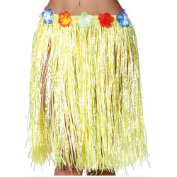 JUPE HAWAI 55cm JAUNE