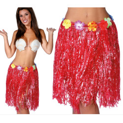 JUPE HAWAI 55cm ROUGE