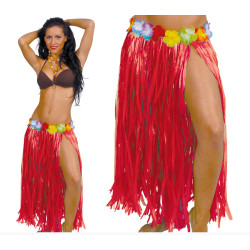 JUPE HAWAI 75cm ROUGE