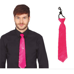 CRAVATE A SEQUINS 35cm FLUO...