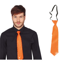 CRAVATE A SEQUINS 35cm FLUO...