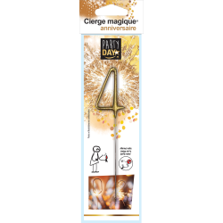 BOUGIE 4 CIERGE MAGIQUE OR