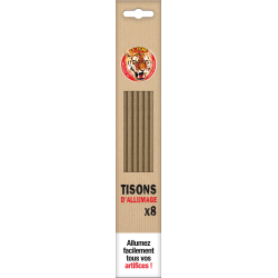 8 TISONS D'ALLUMAGE...
