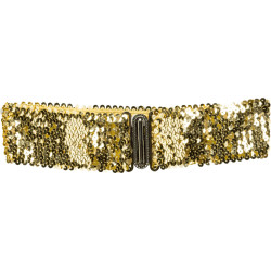 CEINTURE STRETCH SEQUINS OR