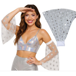 MANCHETTES DISCO ADULTE ARGENT