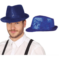 CHAPEAU FUNKY SEQUINS BLEU