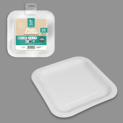 25 ASSIETTES CARTON CARREES...
