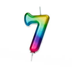 1 BOUGIE 7cm CHIFFRE 7...