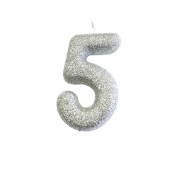 1 BOUGIE PAILLETTES 7cm...