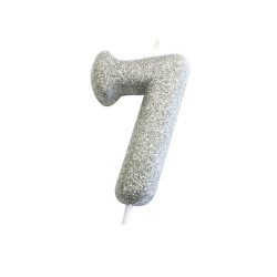 1 BOUGIE PAILLETTES 7cm...