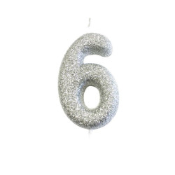 1 BOUGIE PAILLETTES 7cm...