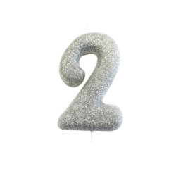 1 BOUGIE PAILLETTES 7cm...