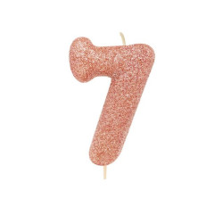 1 BOUGIE PAILLETTES 7cm...