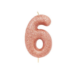 1 BOUGIE PAILLETTES 7cm...