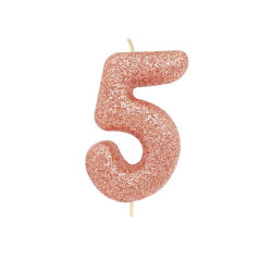 1 BOUGIE PAILLETTES 7cm...