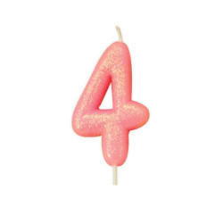 1 BOUGIE PAILLETTES 7cm...