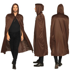 CAPE 180cm AVEC CAPUCHE BRUNE