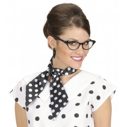 BANDEAU/FOULARD NOIR A POIS...