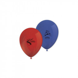 8 BALLONS LATEX IMP. SPIDERMAN