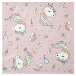 20 SERVIETTES LICORNE...