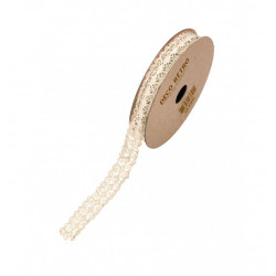 RUBAN DENTELLE IVOIRE 1CMX2M