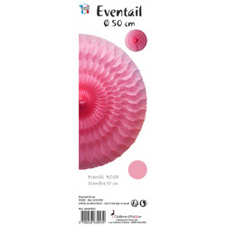 EVENTAIL ALVEOLE D50cm ROSE