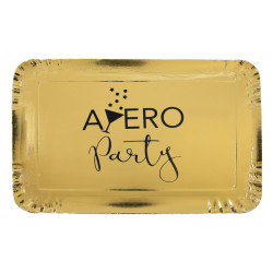 5 PLATEAUX RECT.METAL APERO...
