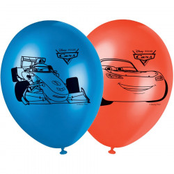 8 BALLONS IMPRIMES CARS 3