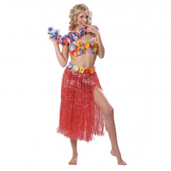 JUPE HAWAI 75cm ROUGE
