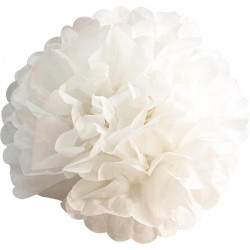 3 FLEURS DECO D20cm BLANC